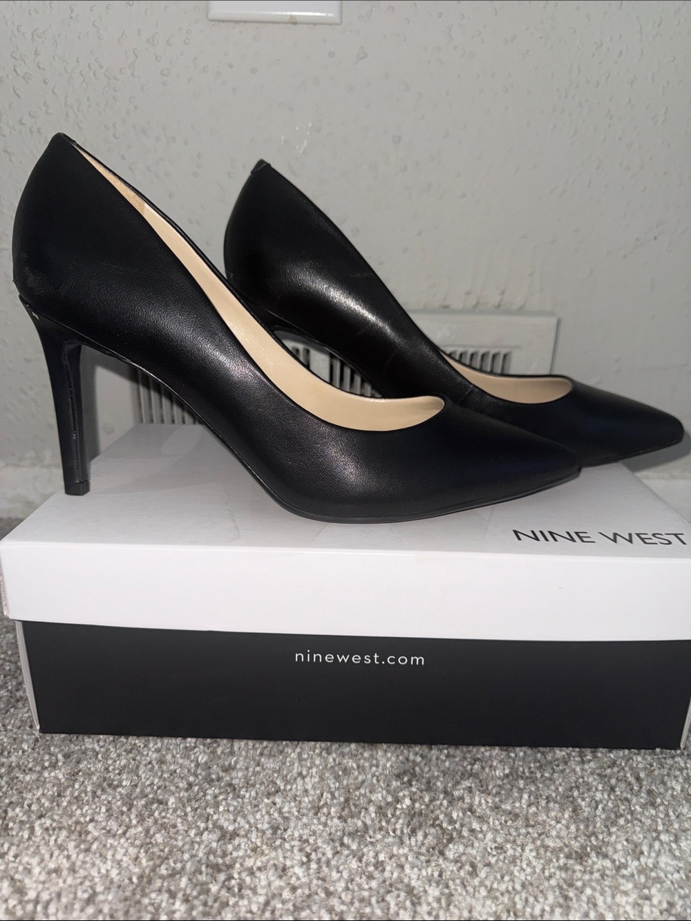 Nine West Black Classic Pointed-Toe Stiletto Pumps
